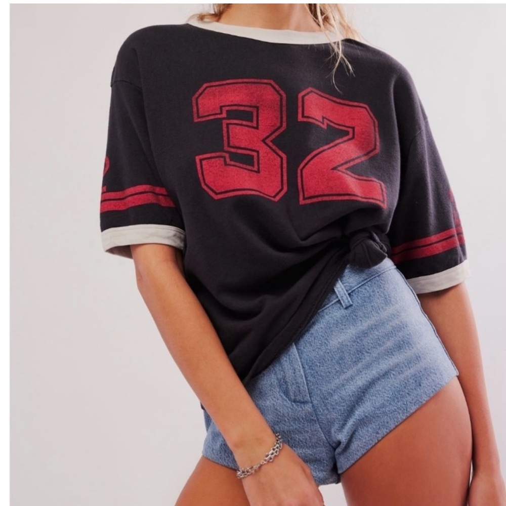 Free People NEW with tags football tee